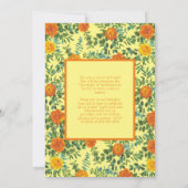 オレンジバライエローフォト卒業発表 招待状 (裏面)