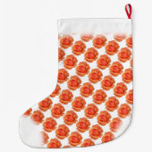 オレンジバラストッキングクリスマスカスタマイズストッキング ラージクリスマスストッキング (裏面)