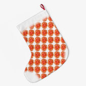 オレンジバラストッキングクリスマスカスタマイズストッキング ラージクリスマスストッキング (裏面 (吊り時))
