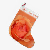 オレンジバラストッキングバラクリスマスストッキングクスト ラージクリスマスストッキング (正面 (吊り時))