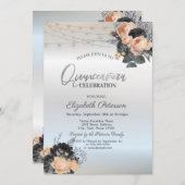 オレンジバラストリングライツシルバーキンセアニェラ 招待状 (正面/裏面)