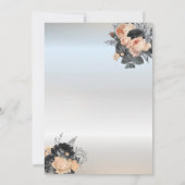 オレンジバラストリングライツシルバー35誕生日 招待状 (裏面)