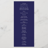 オレンジバラネイビーブルー結婚ズ メニュー (裏面)