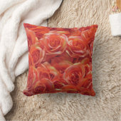 オレンジバラフォトラージフラワーコレクションフローラ クッション (ブランケット)