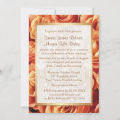 オレンジバラフローラ結婚式招待状 招待状 (裏面)