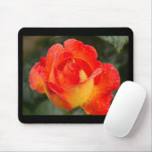 オレンジバラフローラ マウスパッド (マウス)
