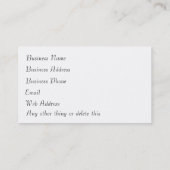 オレンジバラフローラ 名刺 (裏面)