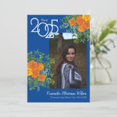 オレンジバラブルーフォト卒業発表 招待状 (スタンド正面)