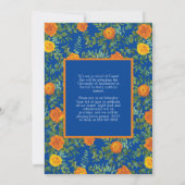 オレンジバラブルーフォト卒業発表 招待状 (裏面)