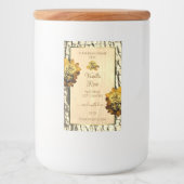 オレンジバラライトブラウン木目の製品ラベル フードラベル (正面)