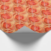 オレンジバララッピング紙パーソナライズされたバラ紙 ラッピングペーパー (角)