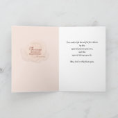 オレンジバラ名前をカスタムする宗教誕生日 カード (内部)