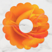 オレンジバラ紙ワイングラスラベル ワイングラスタグ (裏面)