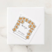 オレンジバラ結婚ズのギフトメッセージカード フェイバータグ (インサイチュ)