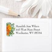 オレンジバラ結婚ズ美エレガントしい ラベル (インサイチュ)