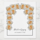 オレンジバラ結婚ズ ワインラベル (シングルラベル)