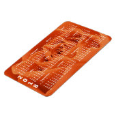 オレンジバラ花びら2018カレンダー マグネット (左側)