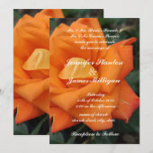 オレンジバラ花招待 招待状 (正面/裏面)