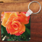 オレンジバラ花 キーホルダー (裏面)