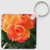 オレンジバラ花 キーホルダー (裏面)