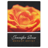 オレンジバラ花 クリップボード (裏面)