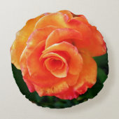 オレンジバラ花 ラウンドクッション (裏面)