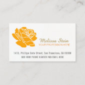 オレンジバラ花 名刺 (正面)