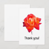 オレンジバラ サンキューカード (正面/裏面)