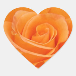 オレンジバラ ハートシール