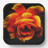 オレンジバラ ペーパープレート (正面)