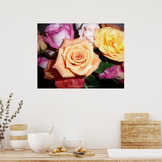 オレンジバラ ポスター (キッチン)