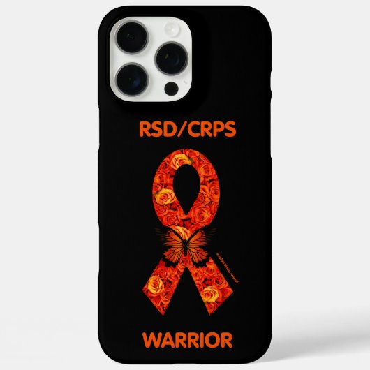 オレンジバラ/蝶…RSD/CRPS Case-Mate iPhoneケース (裏面)