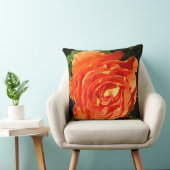 オレンジバラIかわいらしフローラ クッション (椅子)