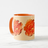 オレンジバラIかわいらしフローラ マグカップ (正面左)