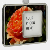 オレンジバラIIビューティフルフローラ シルバープレートフレームオーナメント (右)