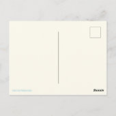 オレンジバルーン付きカワイアヒルスケッチ誕生日 ポストカード (裏面)