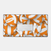 オレンジバレーボールチームの色アスリート名 デスクマット (キーボード&マウス)