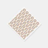 オレンジバレーボール紙カクテルパーティー スタンダードカクテルナプキン (角)