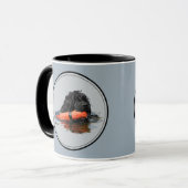 オレンジバンパーを持つポルトガル水犬 マグカップ (正面左)