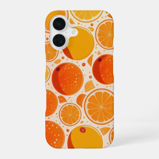 オレンジバースト iPhone 16ケース (裏面)