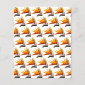 オレンジバードオブパラダイスパターンスクラップブック紙 (正面)