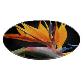 オレンジバードオブパラダイスプラント開花フローラ カッティングボード (角)