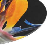 オレンジバードオブパラダイスプラント開花フローラ カッティングボード (角)