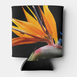 オレンジバードオブパラダイスプラント開花フローラ 缶クーラー