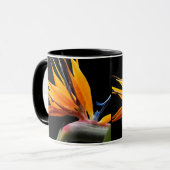 オレンジバードオブパラダイスプラント開花 マグカップ (正面左)