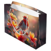 オレンジバードフローラ抱き枕 ラージペーパーバッグ (裏面アングル)