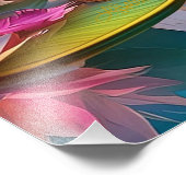 オレンジバードホワイトヘロンファンタジーバード フォトプリント            (角)