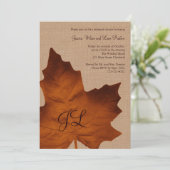 オレンジバーラップリハモノグラムのーサルディナー 招待状 (スタンド正面)