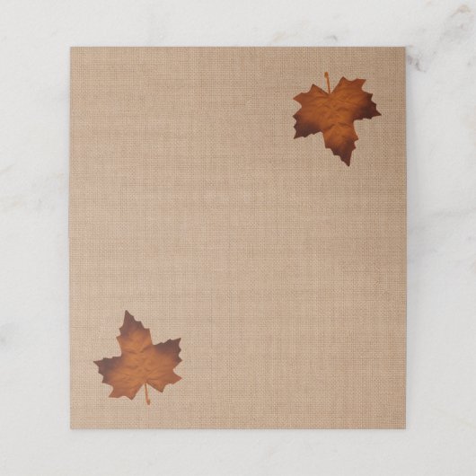 オレンジバーラップ折り畳み座席表 プレイスカード (外部開封)