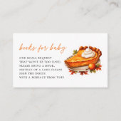 オレンジパイカボチャ秋ベビーシャワーブズベビー エンクロージャーカード (正面)